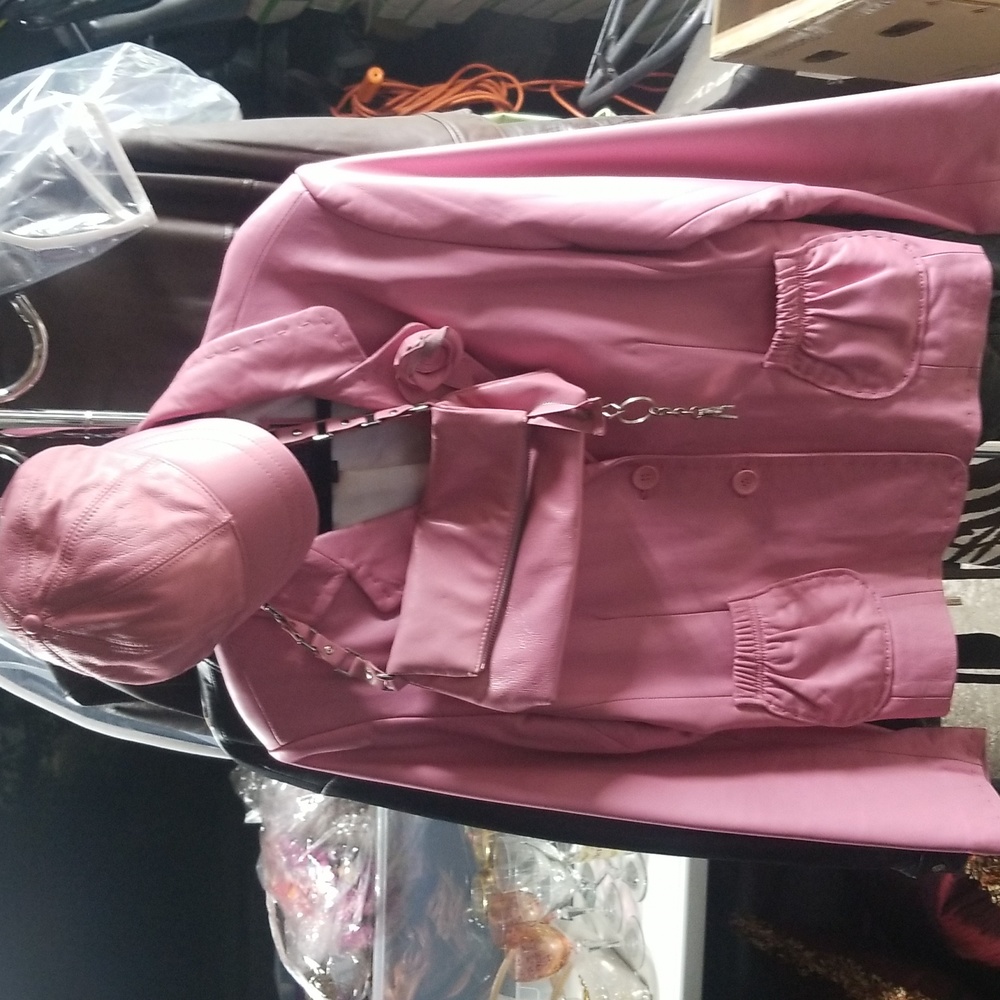 Wilsons Leather Jacket, Purse and Hat set